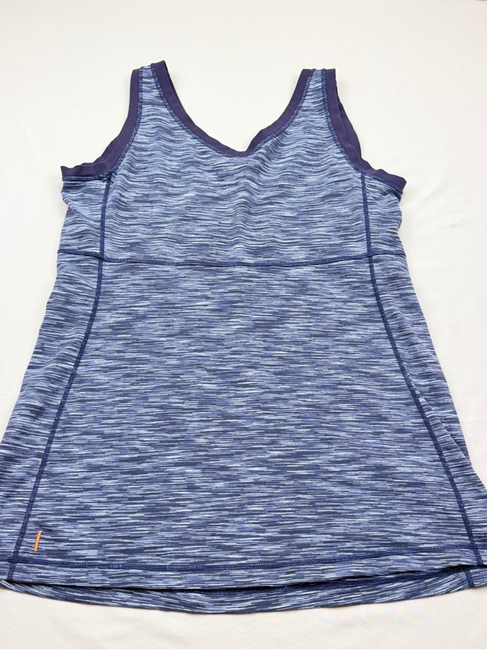Lucy Sporty Navy Space-Dye Tank Top - Picture 2 of 7